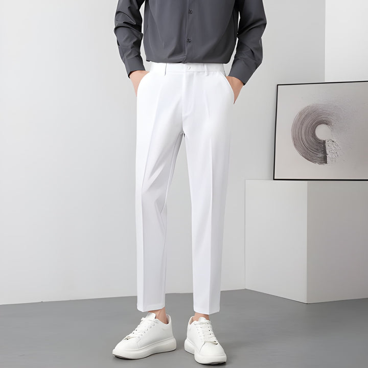 Heren Straight Fit Broek - Moderne Casual Look - Wit