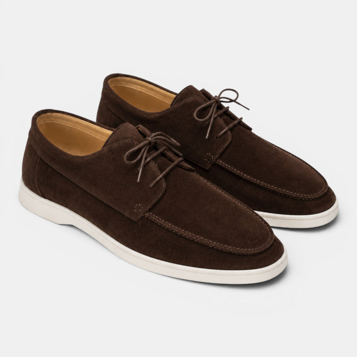 Heren Suède Instappers - Elegante Zomerschoenen - Koffie