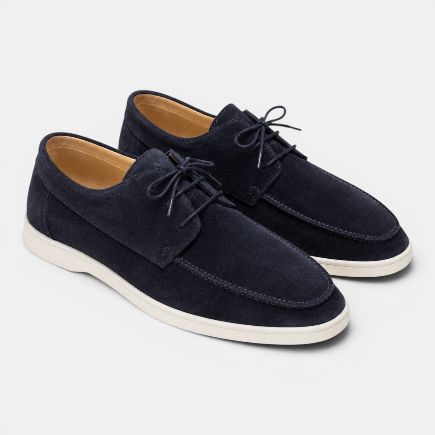 Heren Suède Instappers - Elegante Zomerschoenen - Marineblauw