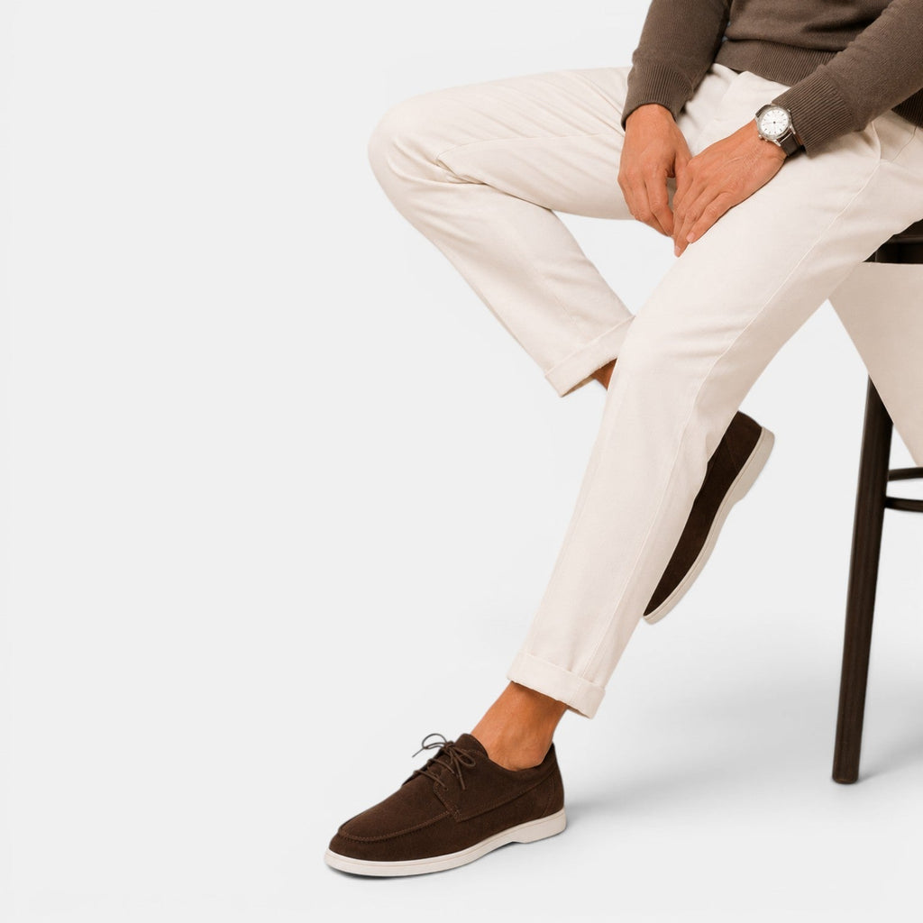 Heren Suède Instappers - Elegante Zomerschoenen