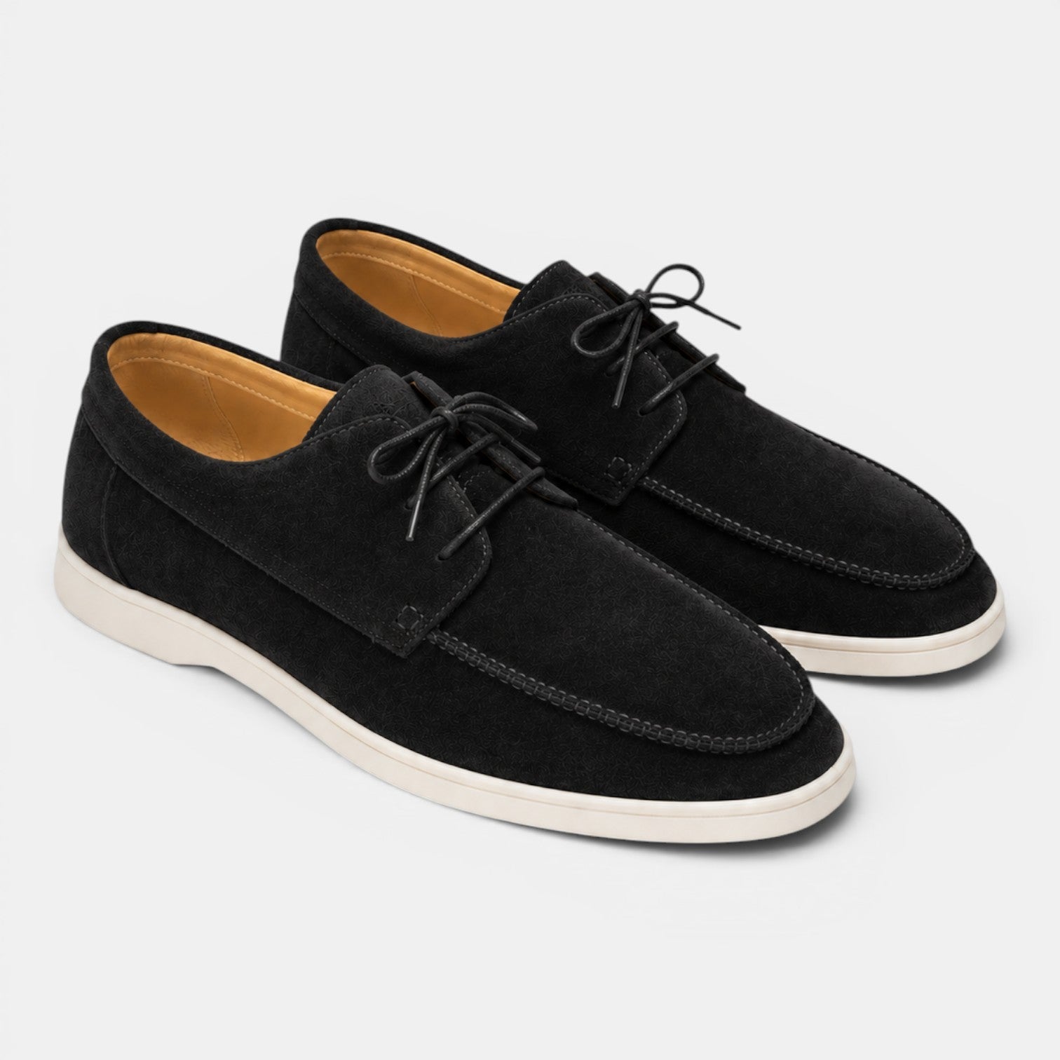 Heren Suède Instappers - Elegante Zomerschoenen - Zwart