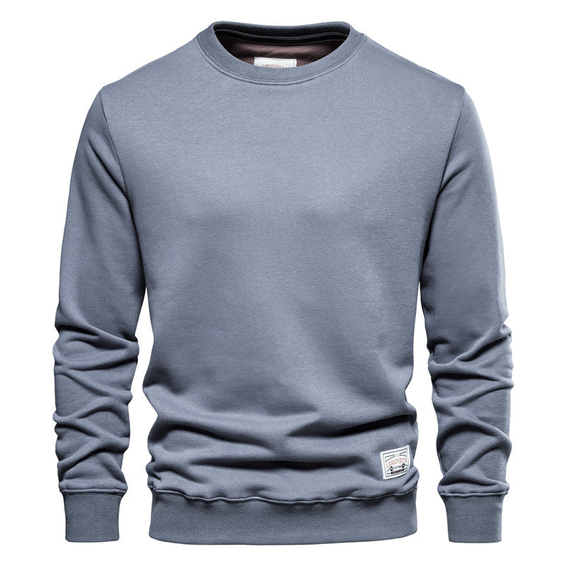 Heren Sweatshirt Ronde Hals - Casual Comfort - Blauw