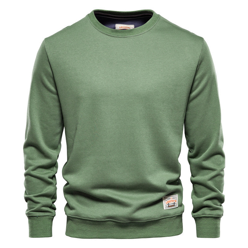 Heren Sweatshirt Ronde Hals - Casual Comfort - Groen