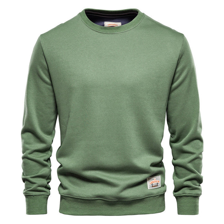 Heren Sweatshirt Ronde Hals - Casual Comfort - Groen