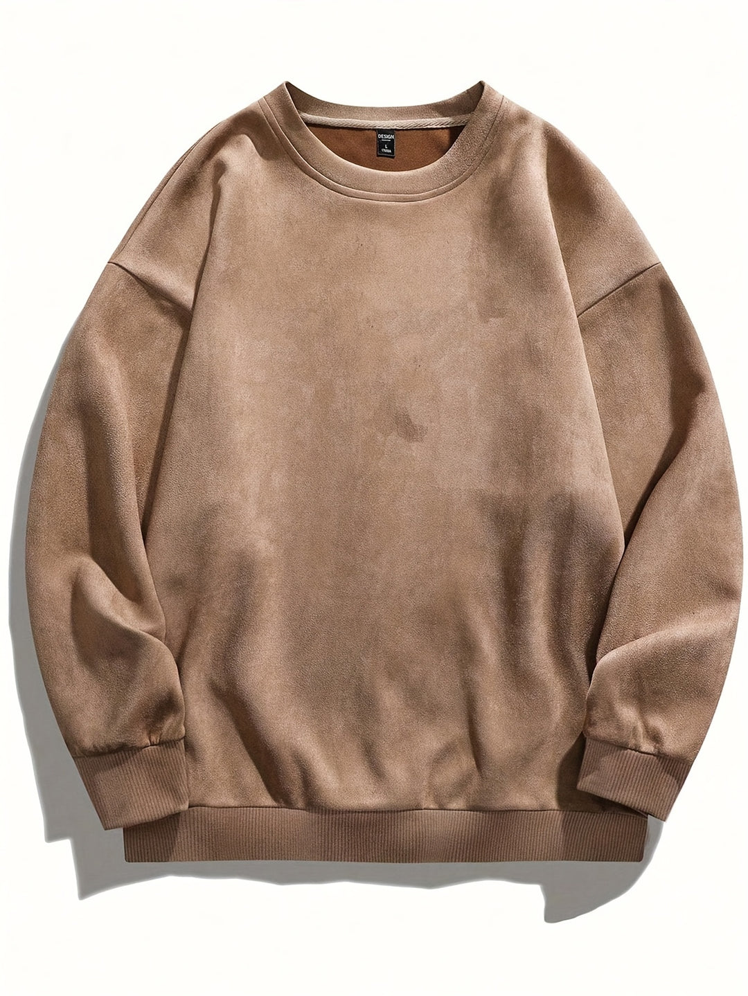 Heren Sweatshirt Ronde Hals - Casual Comfort - Koffie
