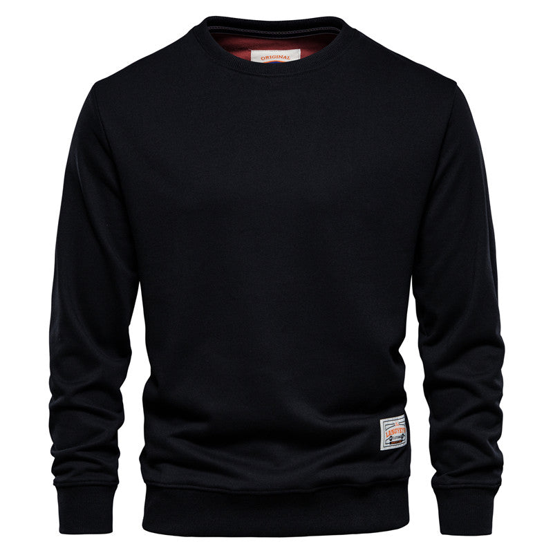 Heren Sweatshirt Ronde Hals - Casual Comfort - Zwart