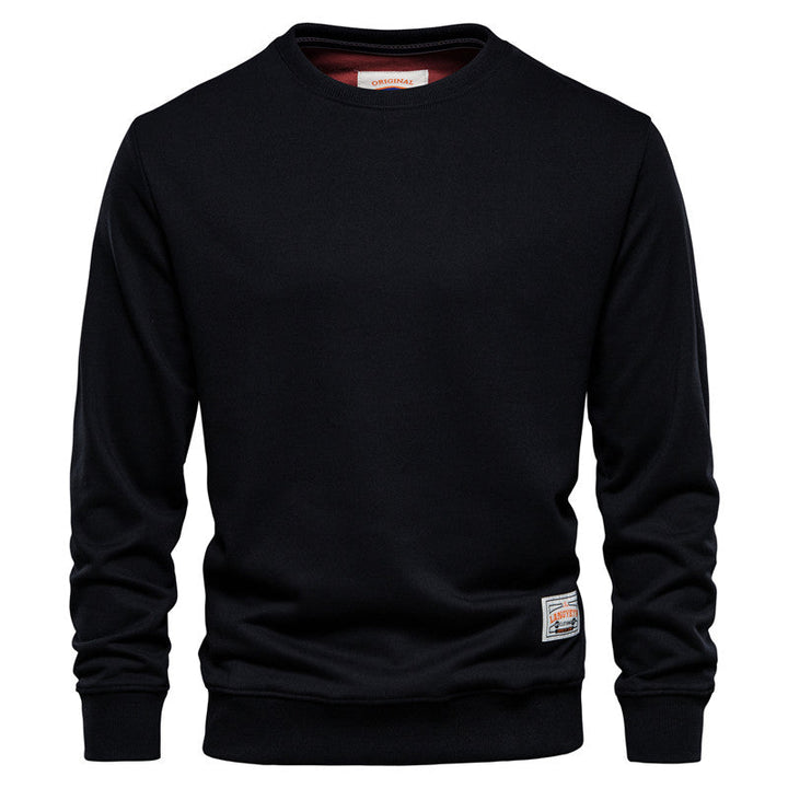 Heren Sweatshirt Ronde Hals - Casual Comfort - Zwart