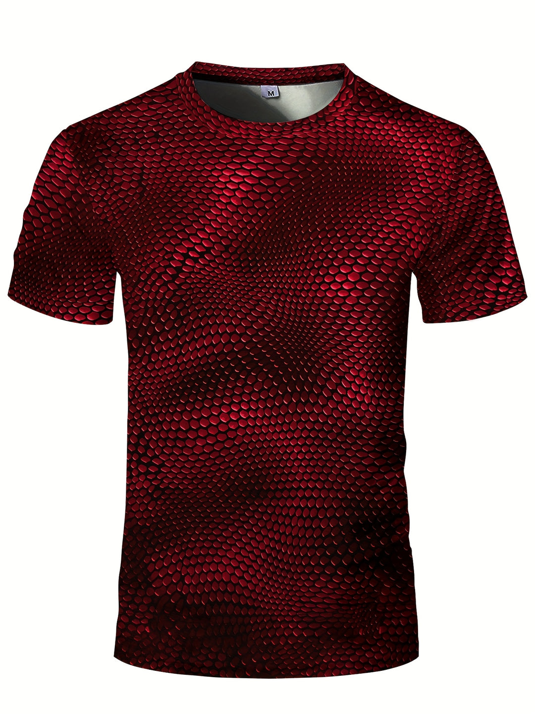 Heren T-shirt 3D Geometrisch Patroon - Stretch Sporttop