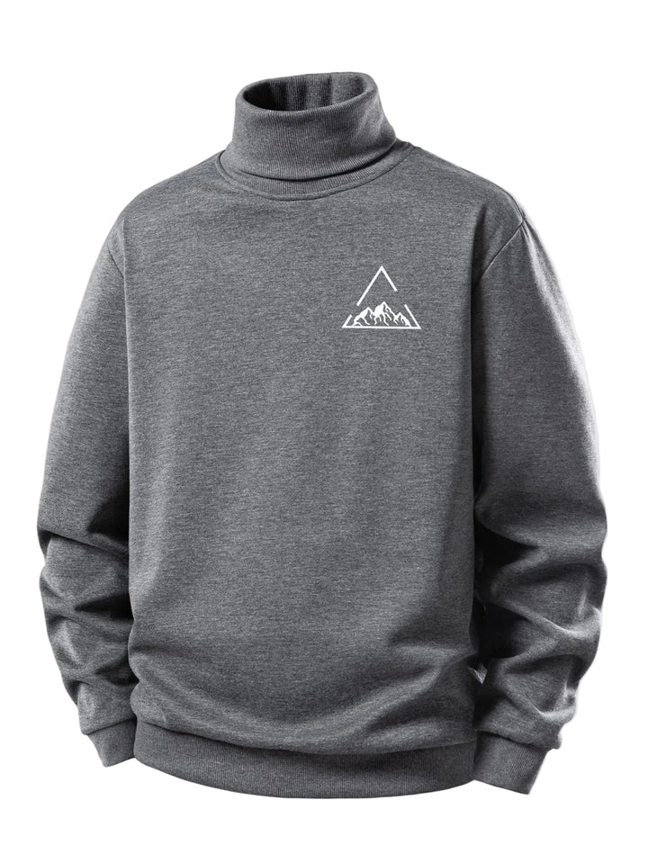 Heren Teddy Fleece Gevoerde Coltrui in grijs, Warm Comfort Pullover
