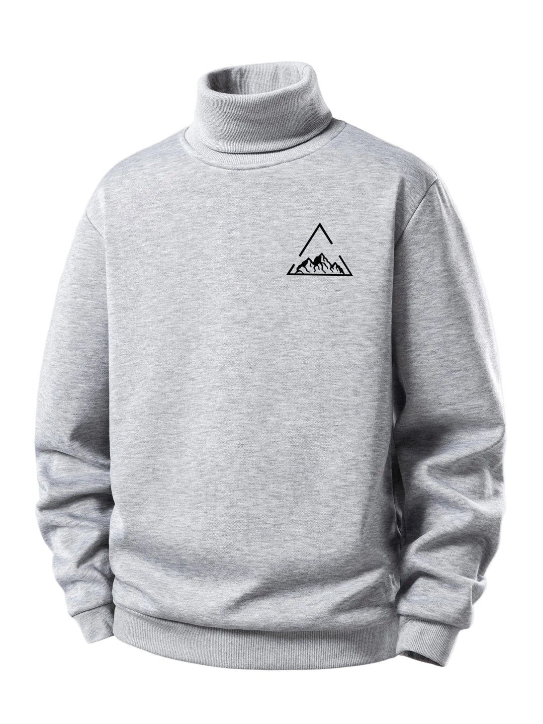 Heren Teddy Fleece Gevoerde Coltrui in lichtgrijs, Warm Comfort Pullover