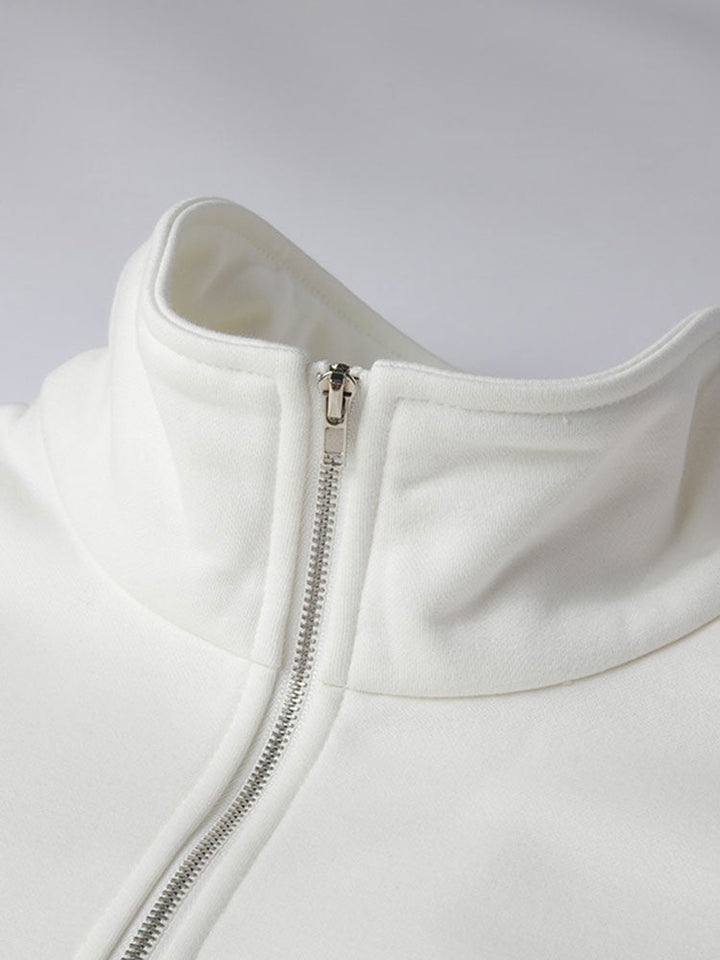 Heren Teddy Fleece Gevoerde Half Zip Sweatshirt - Relaxed Fit