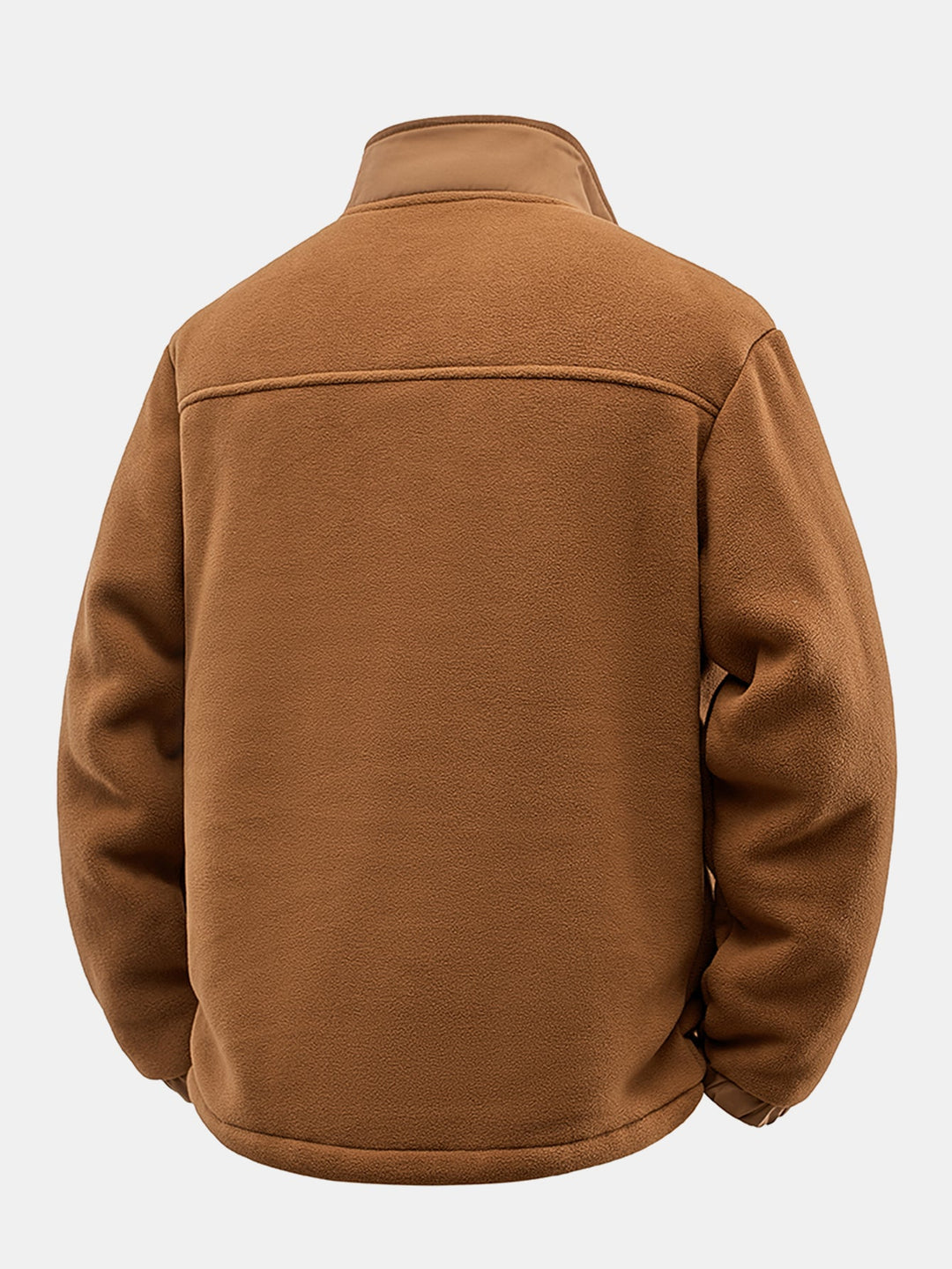 Heren Teddy Fleece Jas - Relaxed Fit Winterjas met Staande Kraag