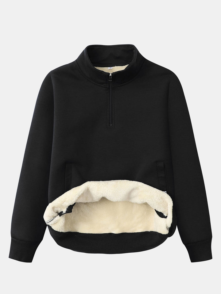Heren Teddy Fleece Sweatshirt met Ritssluiting - Warm Katoenblend