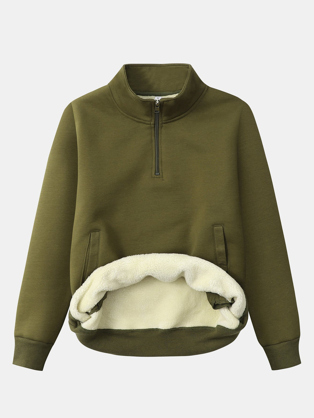 Heren Teddy Fleece Sweatshirt met Ritssluiting - Warm Katoenblend