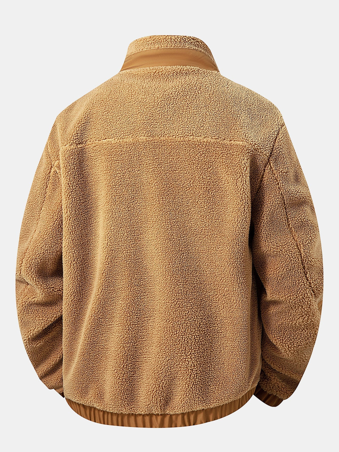 Heren Teddy Fleece Zip-Up Jas - Warm Casual Winterjas