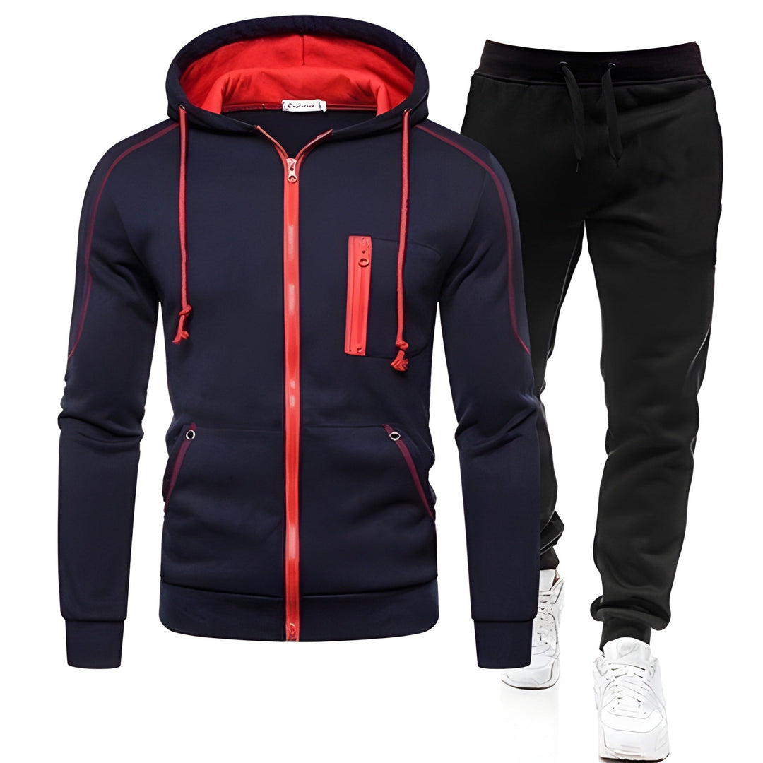 Heren Trainingspak Hoodie & Joggingbroek - Warm & Sportief - Blauw