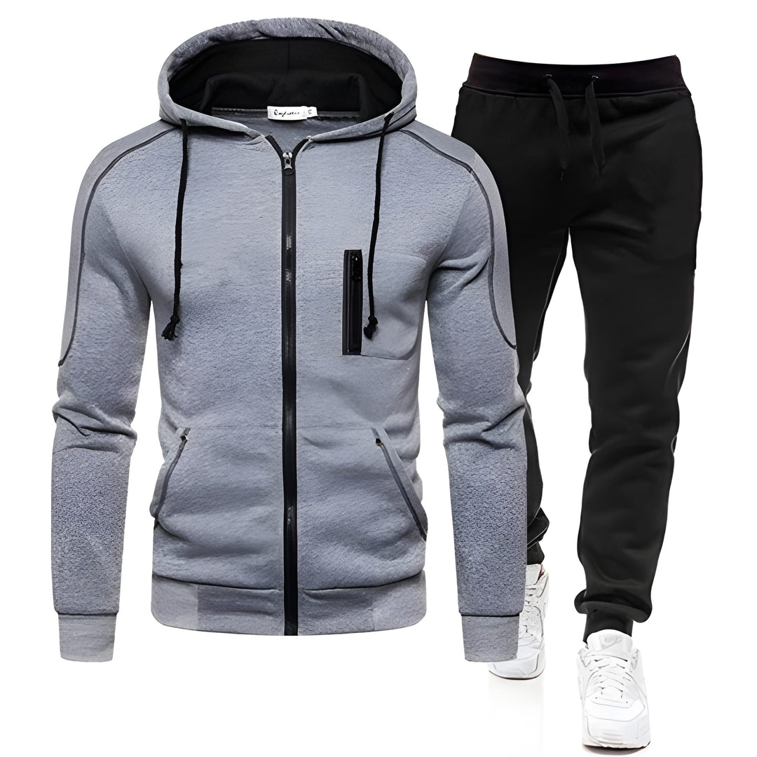 Heren Trainingspak Hoodie & Joggingbroek - Warm & Sportief - Grijs