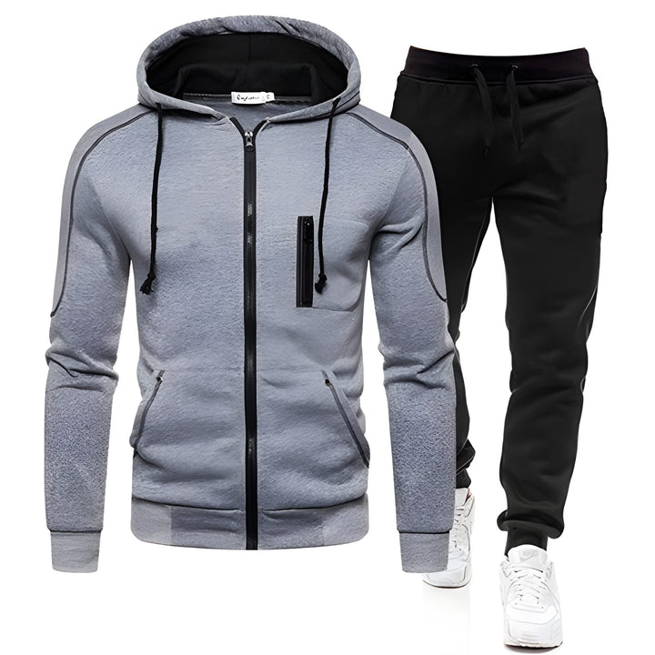 Heren Trainingspak Hoodie & Joggingbroek - Warm & Sportief - Grijs