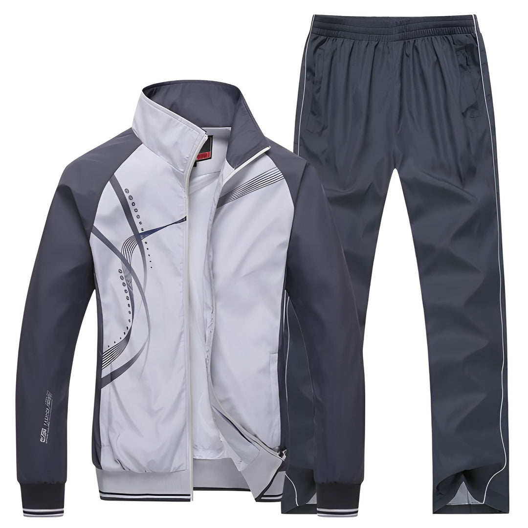 Heren Trainingspak Tweedelig - Sportief Casual Jack en Broek - Grijs