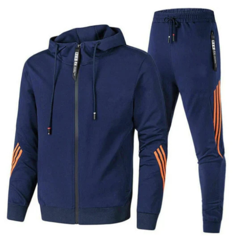 Heren Trainingsset Vest en Broek - Sportief Comfort - Blauw