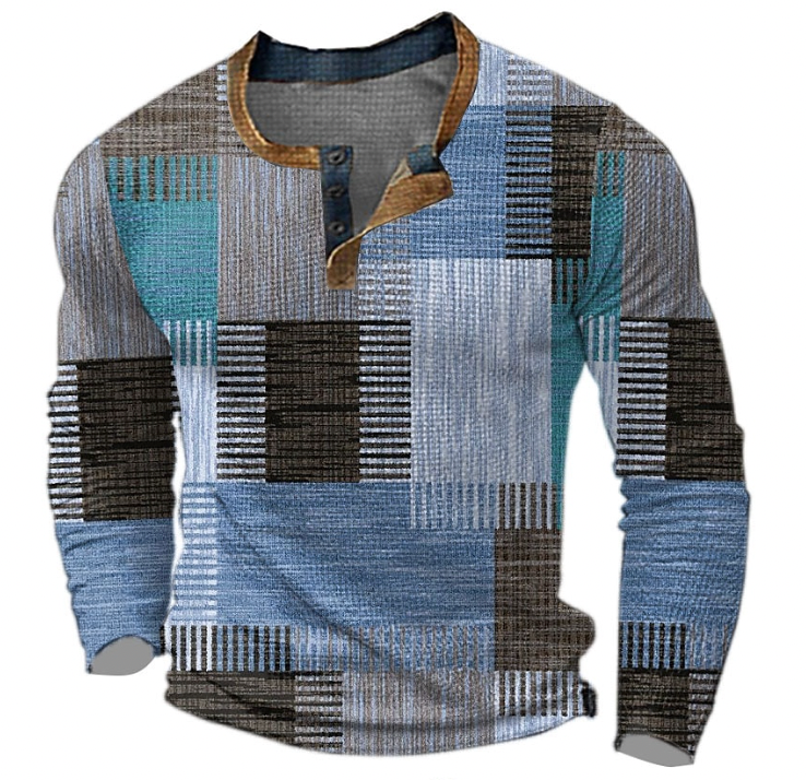 Heren trui met klassiek design - Comfortabele pasvorm - Blauw