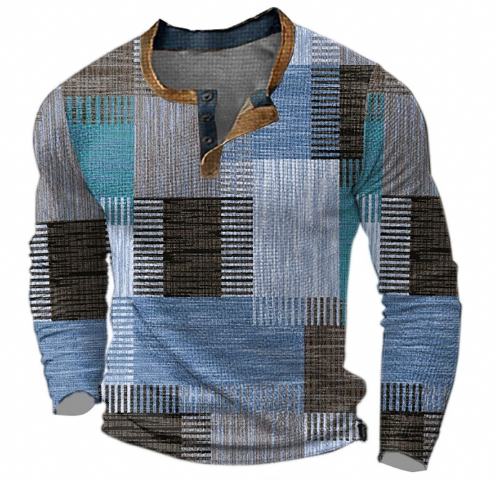 Heren trui met klassiek design - Comfortabele pasvorm - Blauw