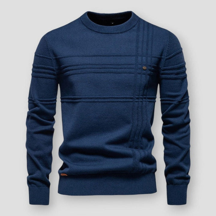 Heren Trui Ronde Hals - Klassieke Comfort Stijl - Blauw
