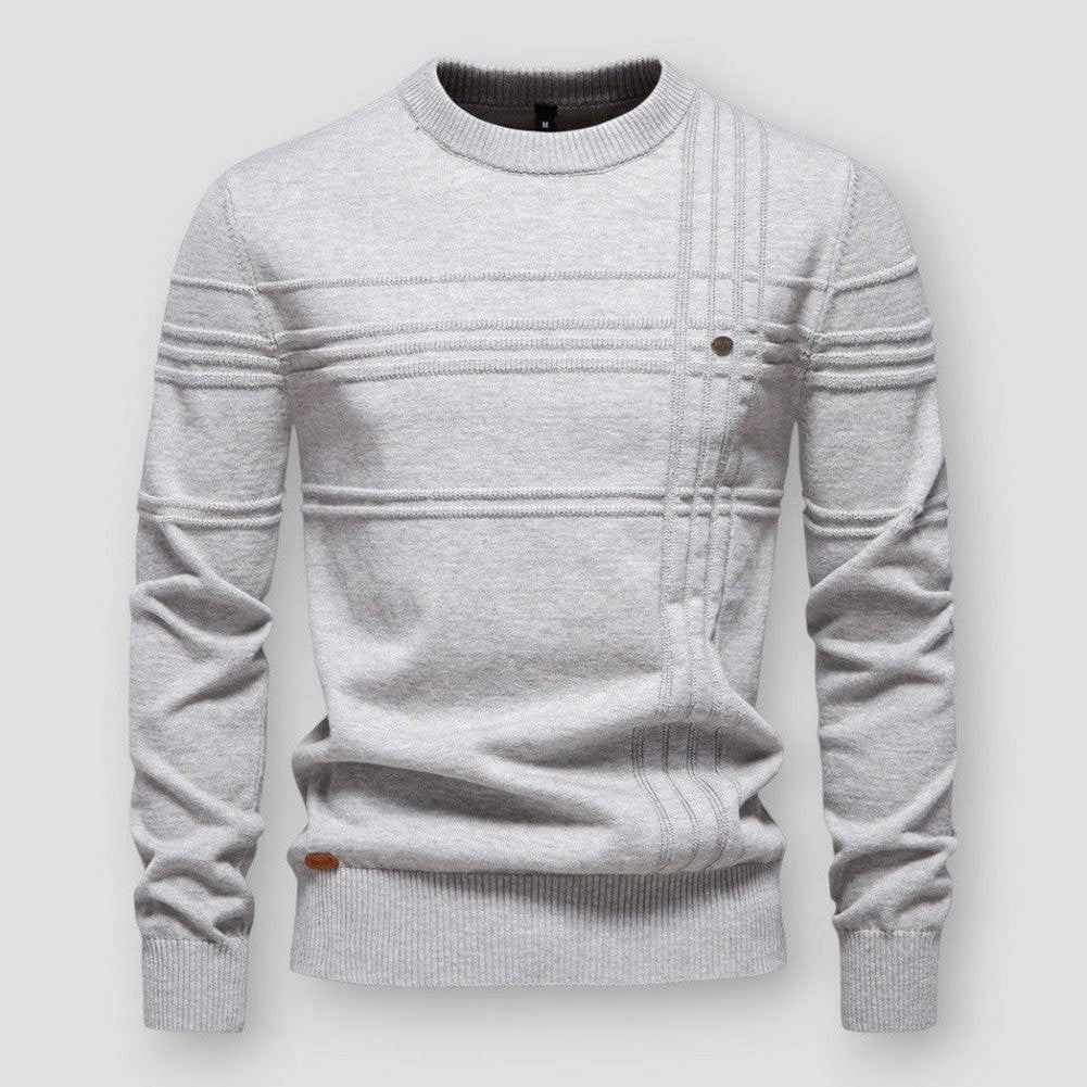 Heren Trui Ronde Hals - Klassieke Comfort Stijl - Lichtgrijs