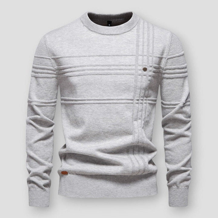 Heren Trui Ronde Hals - Klassieke Comfort Stijl - Lichtgrijs