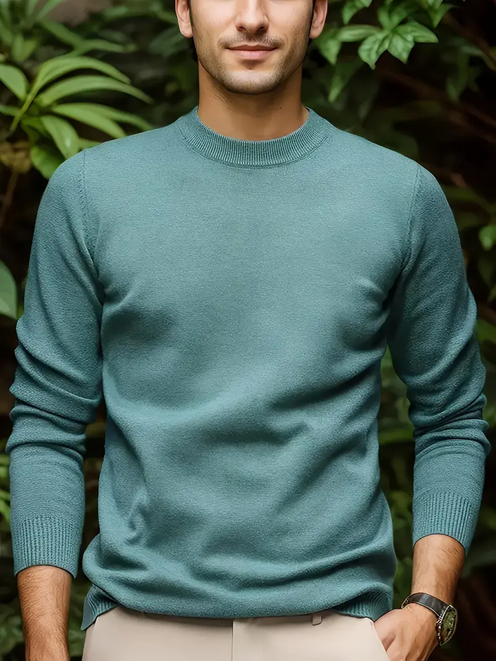 Heren Trui Ronde Hals Modern Fit - Zacht & Warm