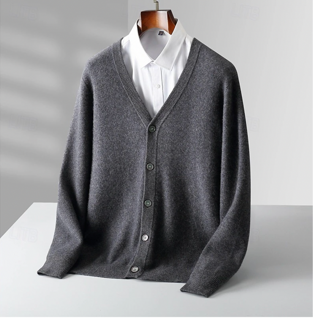 Heren Vest Klassiek V-hals Knoopsluiting - Comfort Fit - Donkergrijs