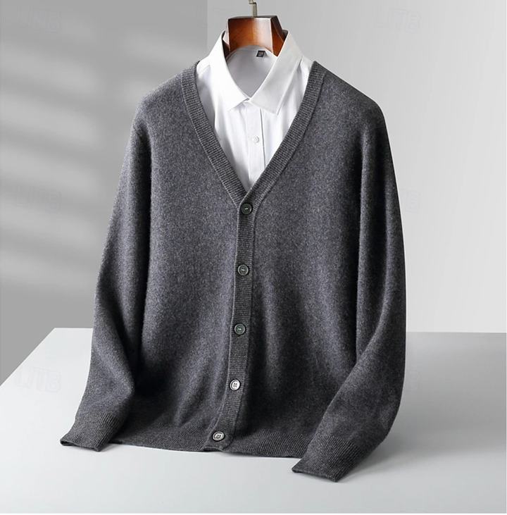 Heren Vest Klassiek V-hals Knoopsluiting - Comfort Fit - Donkergrijs