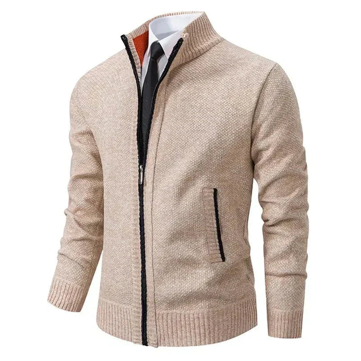 Heren Vest met Rits - Klassieke Pasvorm - Beige