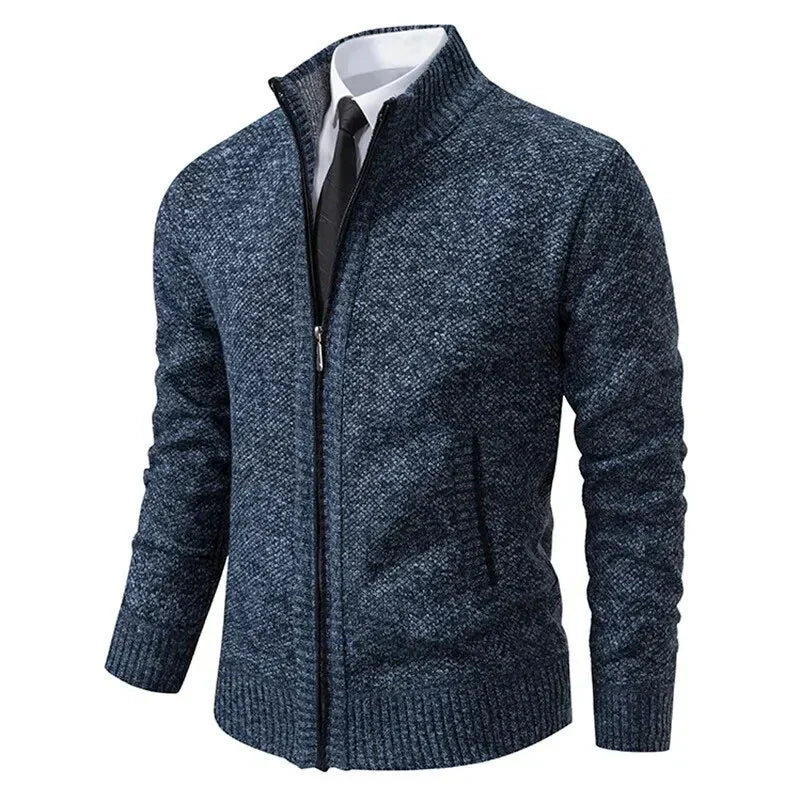 Heren Vest met Rits - Klassieke Pasvorm - Blauw