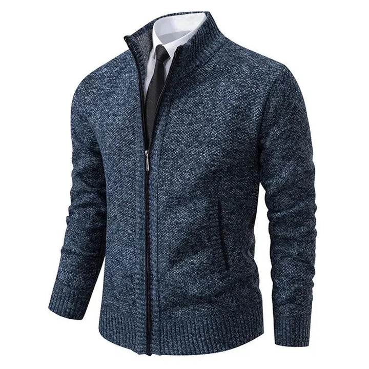 Heren Vest met Rits - Klassieke Pasvorm - Blauw