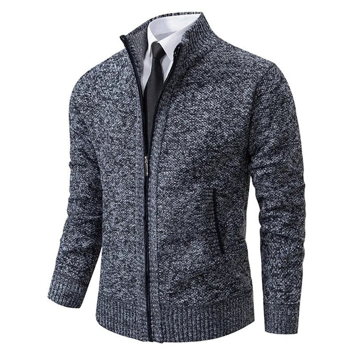 Heren Vest met Rits - Klassieke Pasvorm - Donker-Grijs