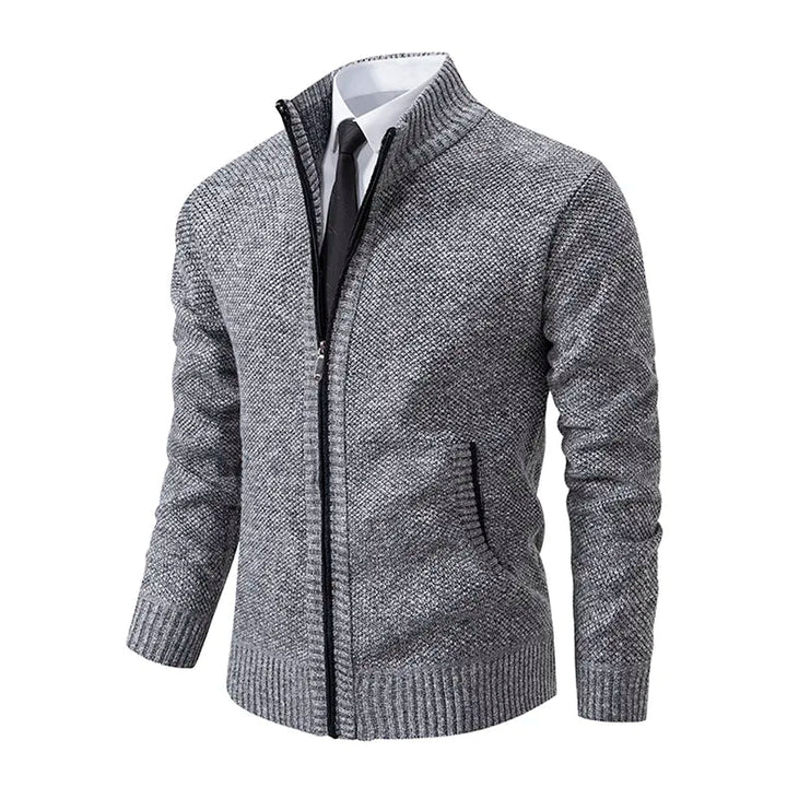 Heren Vest met Rits - Klassieke Pasvorm - Licht-Grijs
