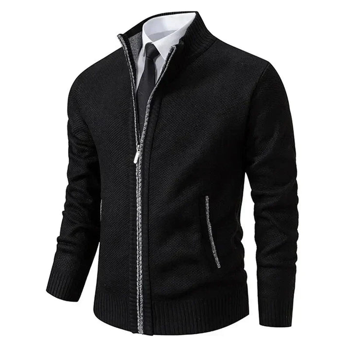 Heren Vest met Rits - Klassieke Pasvorm - Zwart