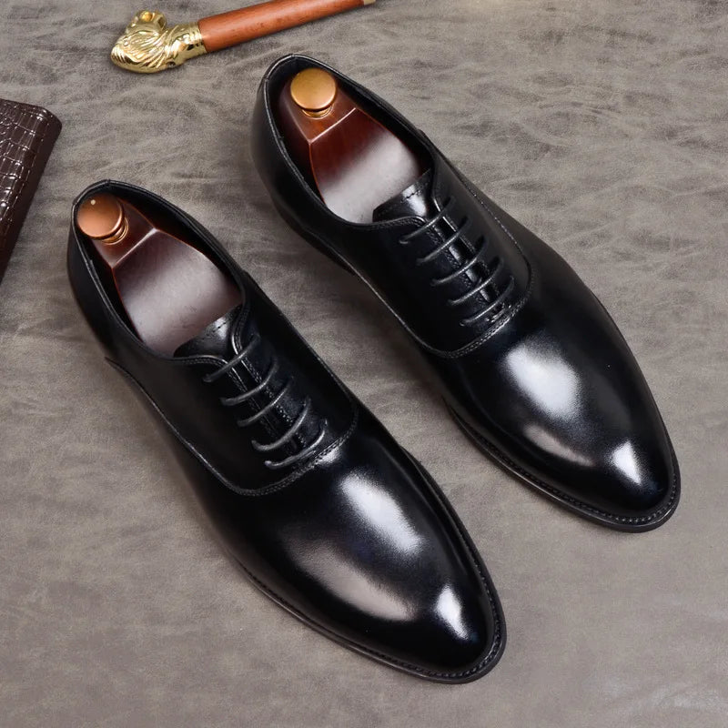 Heren Veterschoenen Klassiek - Elegant Winterdesign - Zwart