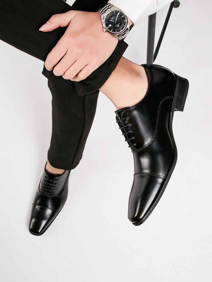 Heren Veterschoenen Zwart - Klassiek Formeel Design
