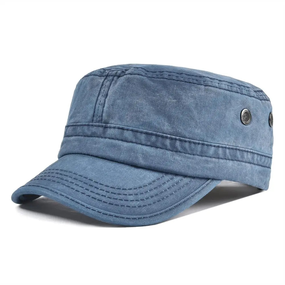 Heren Vintage Baseball Cap - Gestructureerde Rugged Stijl - Blauw