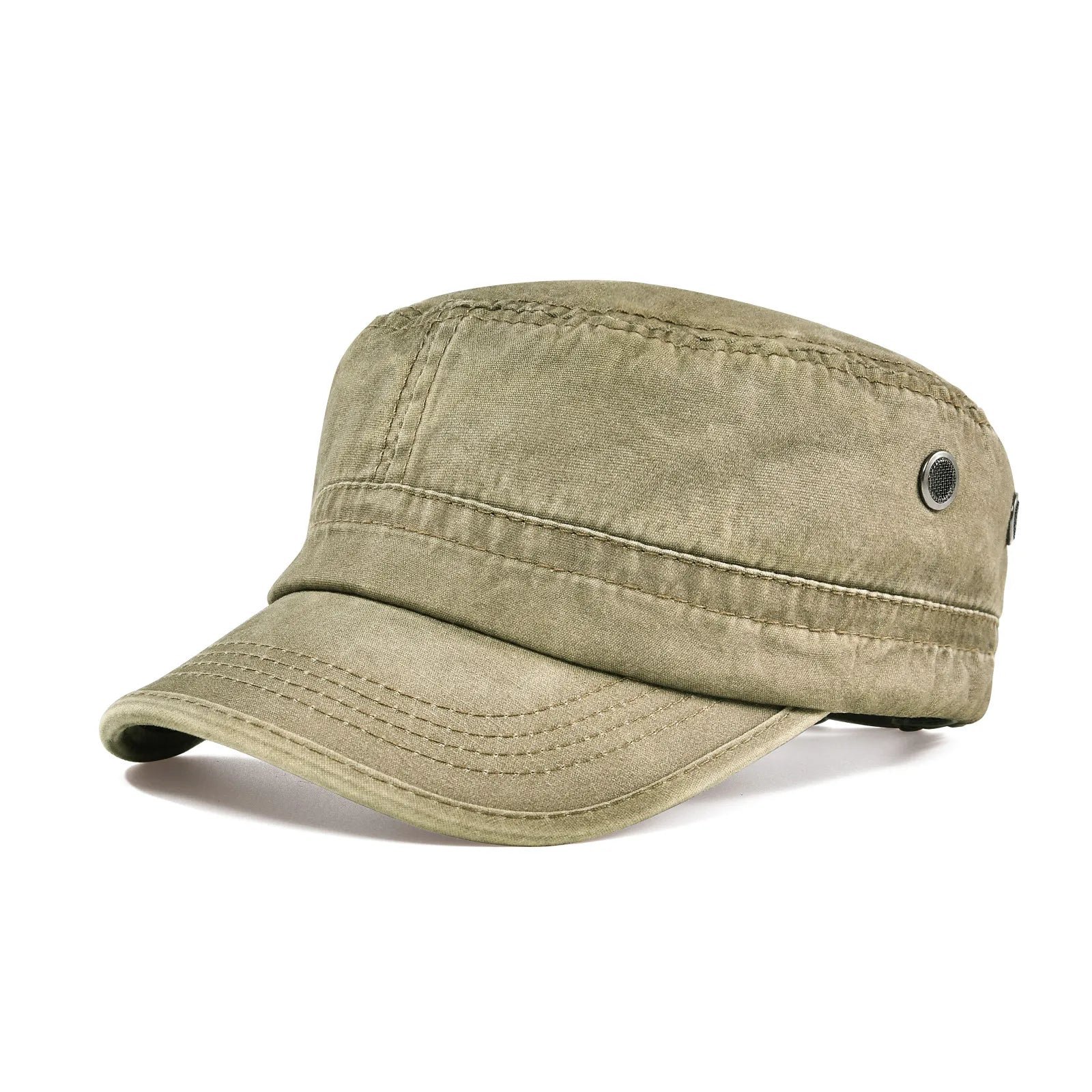 Heren Vintage Baseball Cap - Gestructureerde Rugged Stijl - Khaki