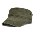 Heren Vintage Baseball Cap - Gestructureerde Rugged Stijl - Legergroen