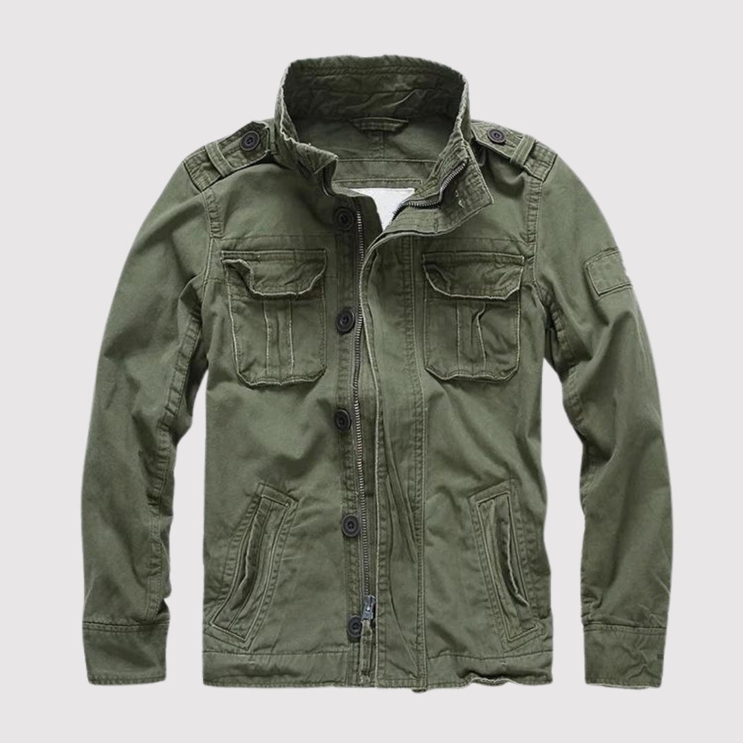 Heren Vintage Tactische Jas - Klassieke Stijl - Groen