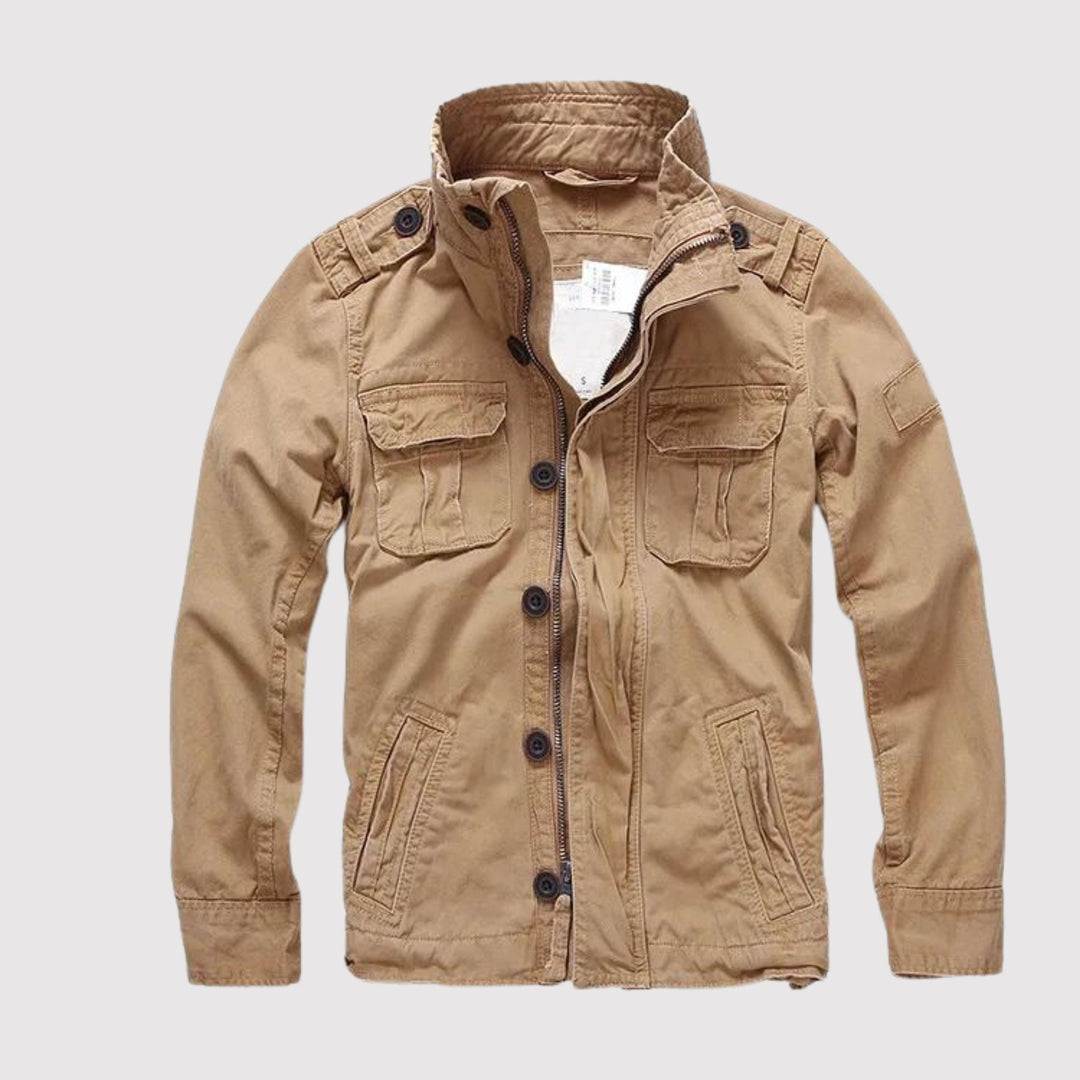 Heren Vintage Tactische Jas - Klassieke Stijl - Khaki