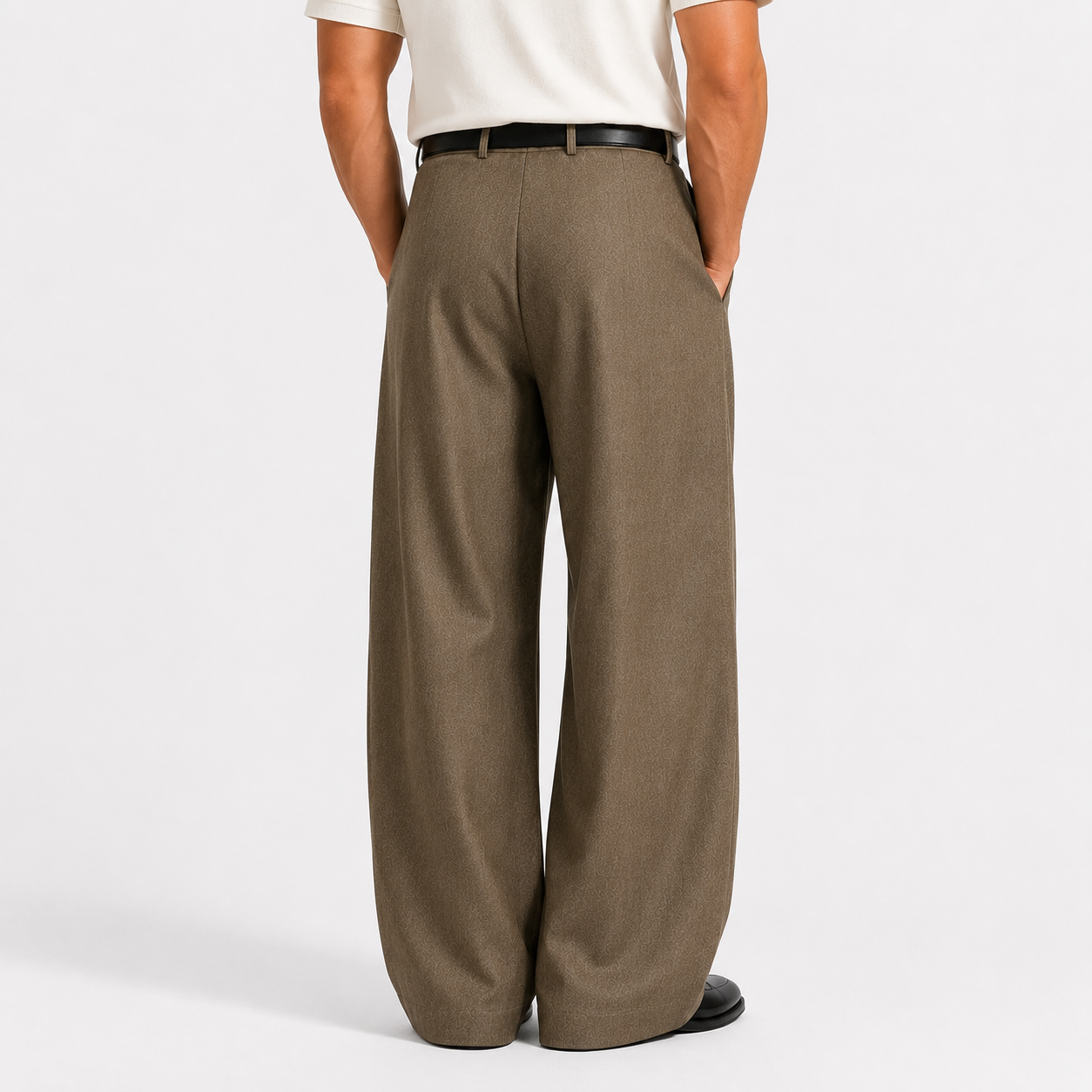Heren Wijde Broek met Plooien - Ontspannen Tailored Fit