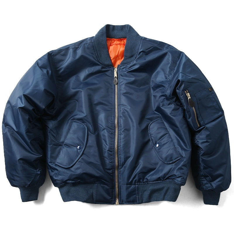 Heren Winterjas Bomberjas - Klassiek Design met Ritssluiting - Blauw
