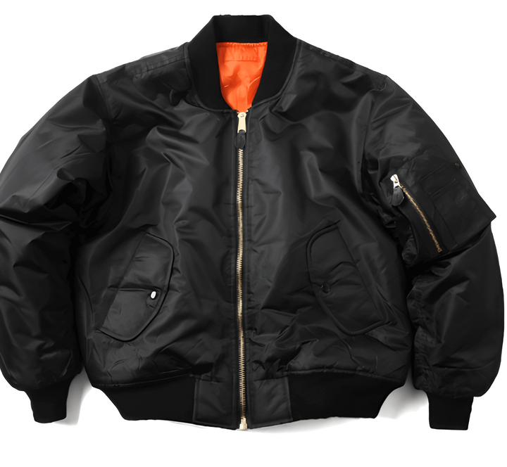 Heren Winterjas Bomberjas - Klassiek Design met Ritssluiting - Zwart