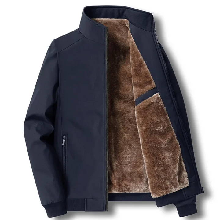 Heren Winterjas Dikke Voering - Warm & Comfortabel - Blauw