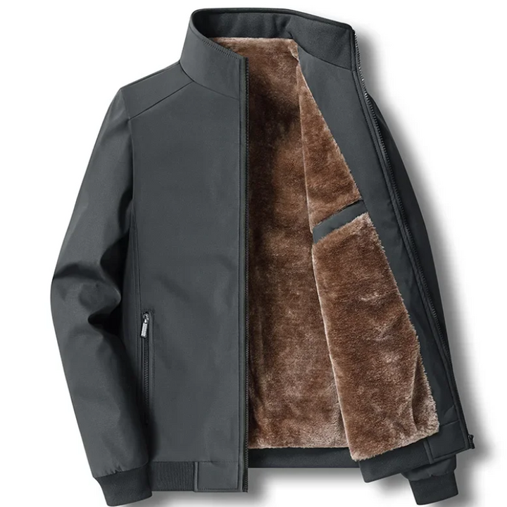 Heren Winterjas Dikke Voering - Warm & Comfortabel - Grijs